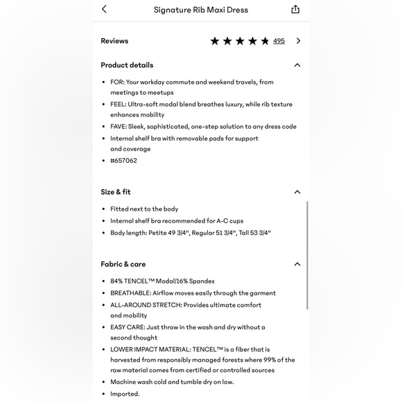 ATHLETA NWT Signature Ribbed Maxi Dress - Picture 11 of 13